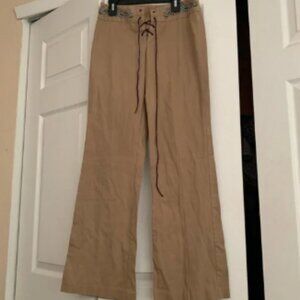 Y2K lace up flare pants